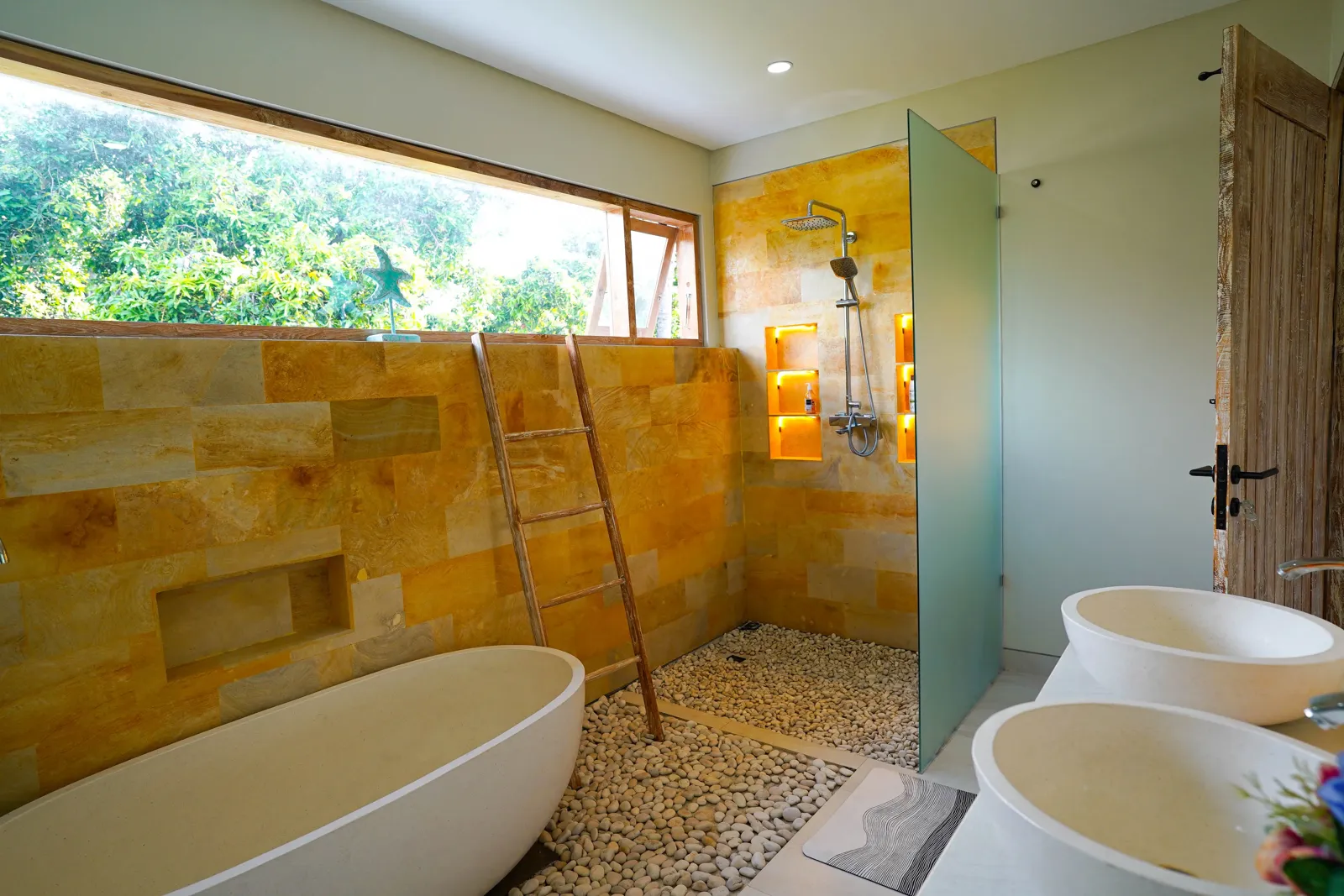 Bathroom with rain shower